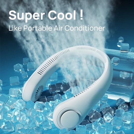 Portable Neck Fan, Bladeless Hanging Neck Fan, Summer Traveling Outdoor Sports Fans, Hands Free Rechargeable Head Fan