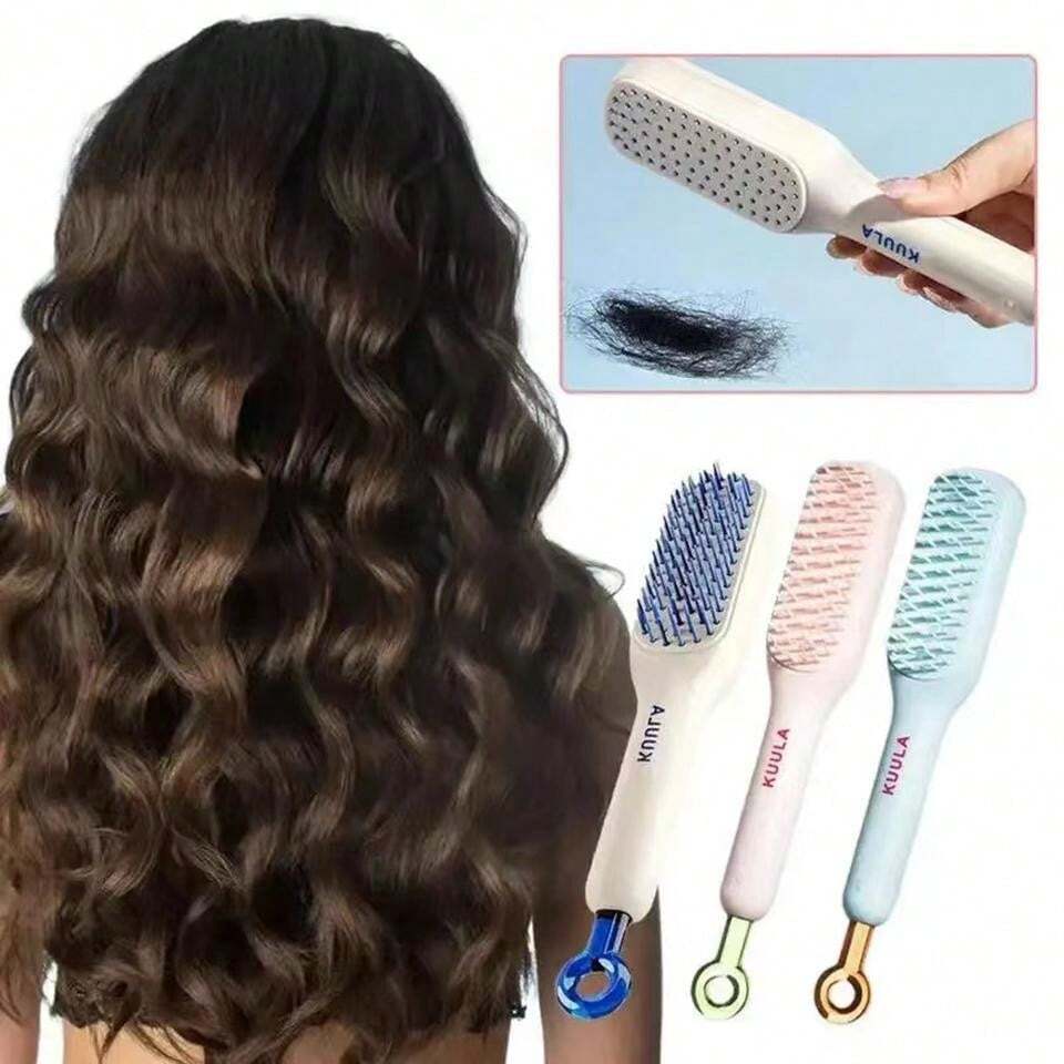 Self-Cleaning Hair Comb Anglic
