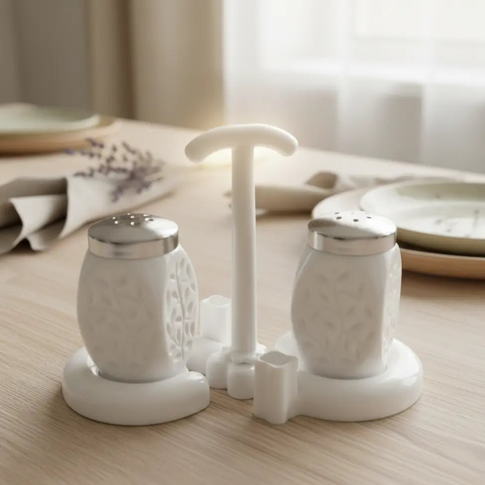 Premium Kitchen Salt and Sugar Pot Set – Stylish Aluminium Storage Anglic