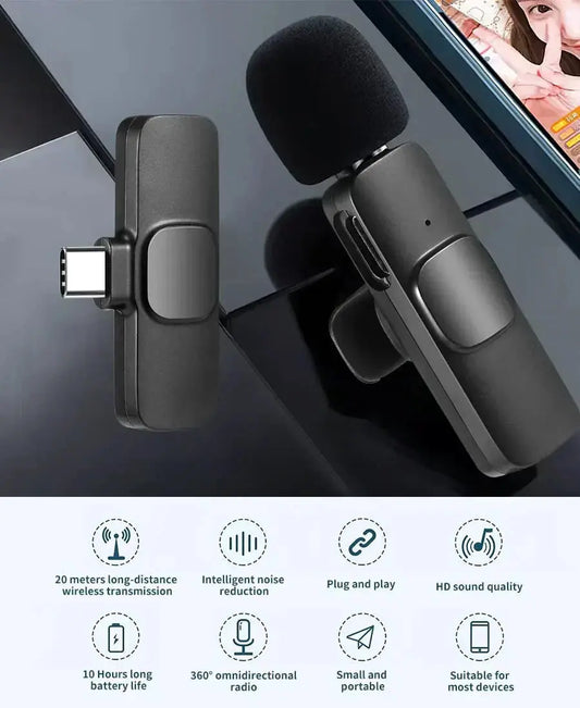 Wireless Mic K8 Type C Ios 1 Microphone
