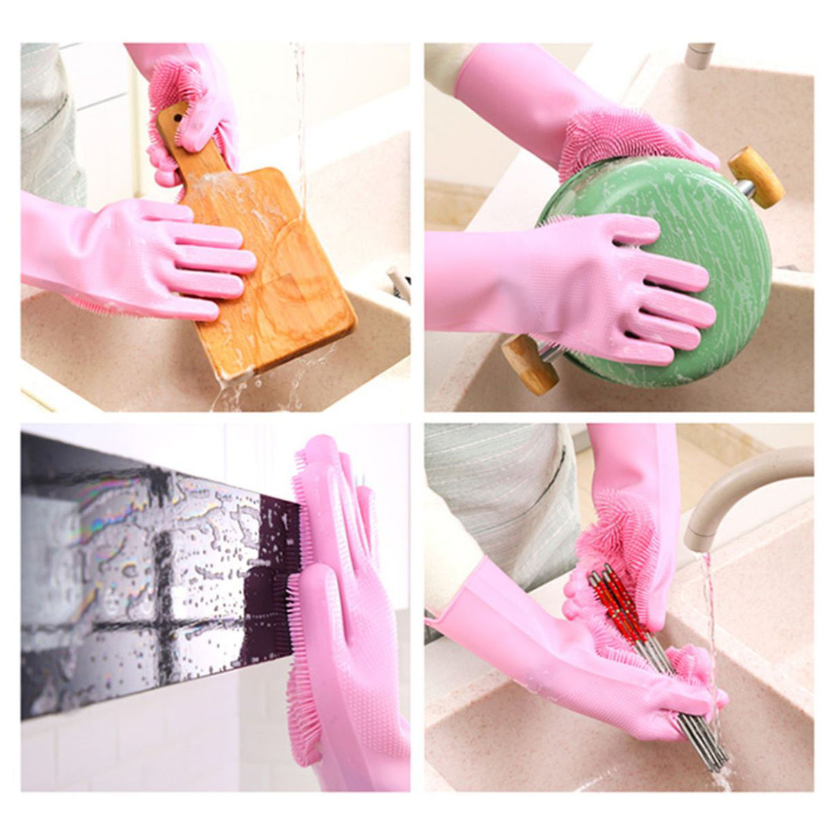 2pcs – Silicone Washing Gloves Anglic