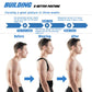 Diagram showing a person forming a better posture over three weeks with text explaining the process.