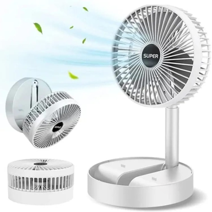 Telescopic Folding Fan - 2026 New Portable USB Rechargeable