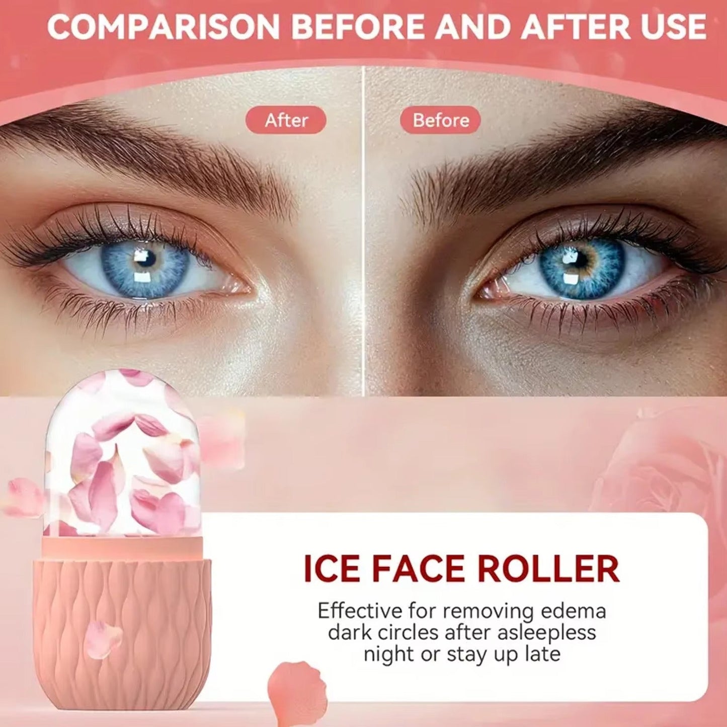 Silicone Ice Cube Facial Roller & Cleansing Scrub
