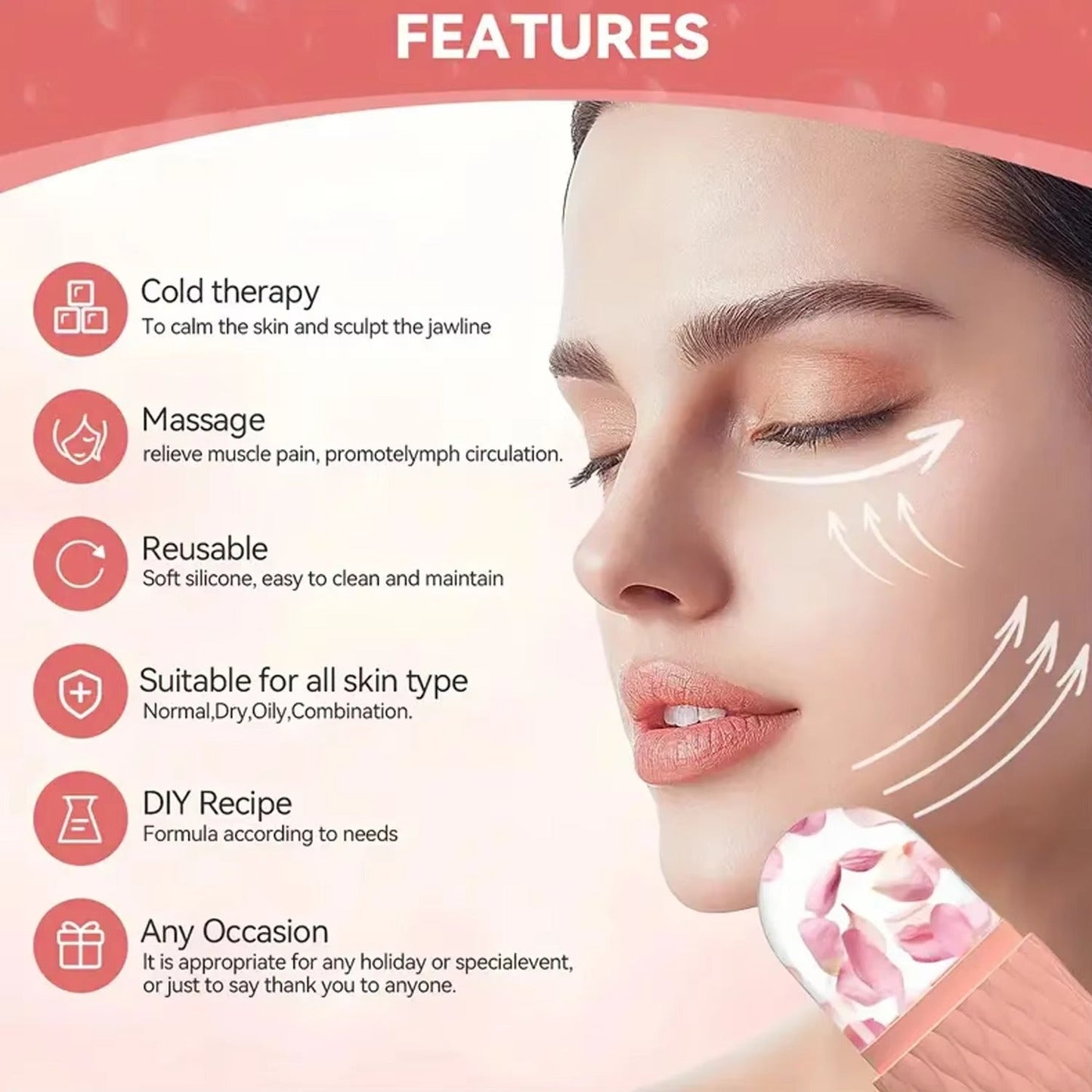 Silicone Cleansing Ice Cube Roller Massager