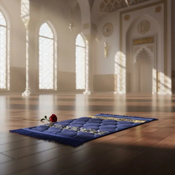 Travel-Friendly Velvet Prayer Mat Anglic