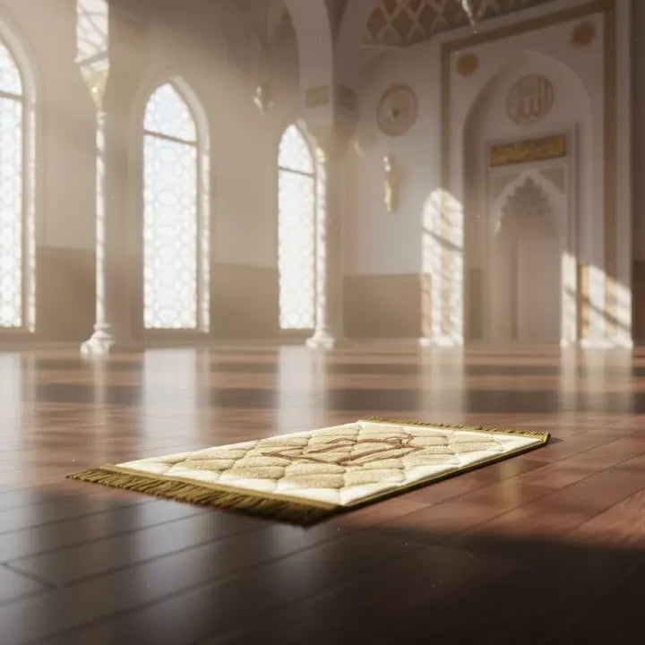 Travel-Friendly Velvet Prayer Mat Anglic