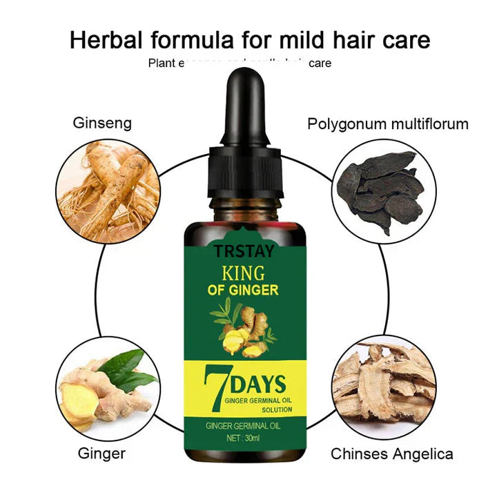 7 Day Ginger Germinal Oil Hair Nutrient Solution Anglic