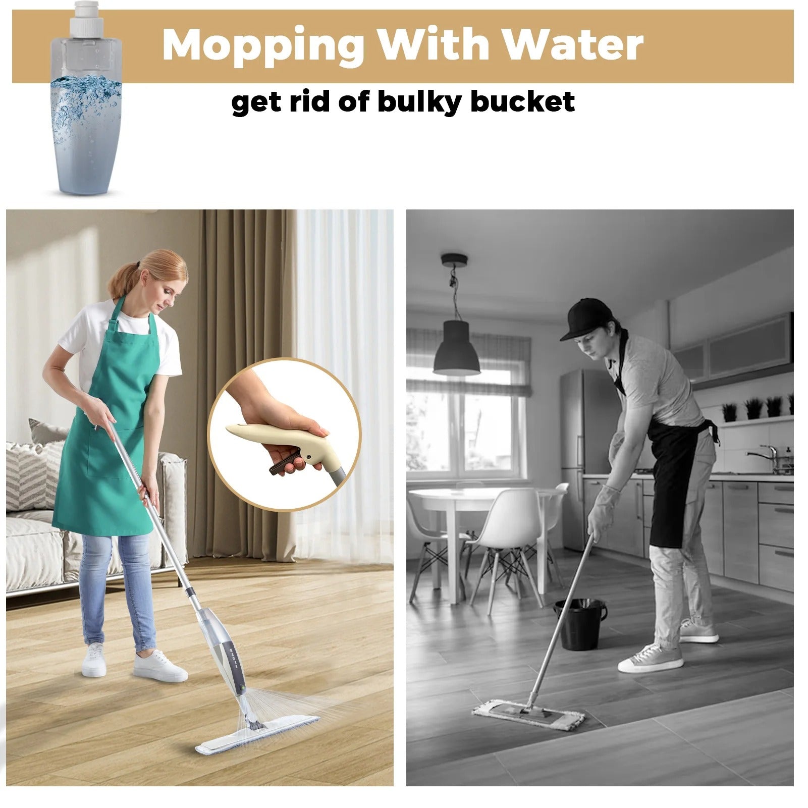 Spray Flat Mop for Quick Floor Cleaning Anglic