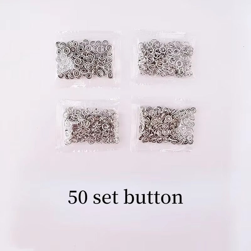 Plier Tool with 50 Metal Snap Buttons Kit Anglic