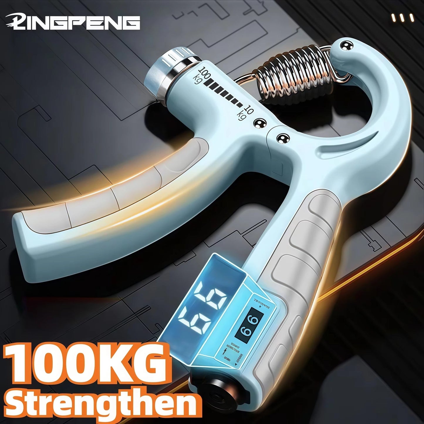 Adjustable Hand Gripper Exerciser with Counter Anglic