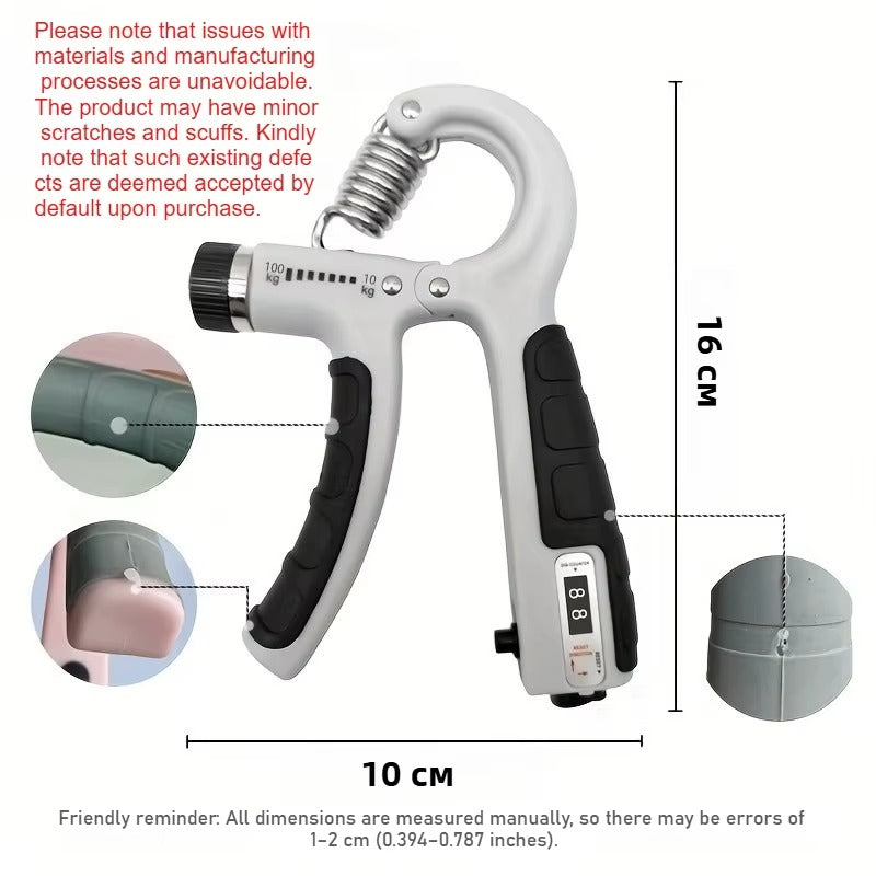 Adjustable Hand Gripper Exerciser with Counter Anglic