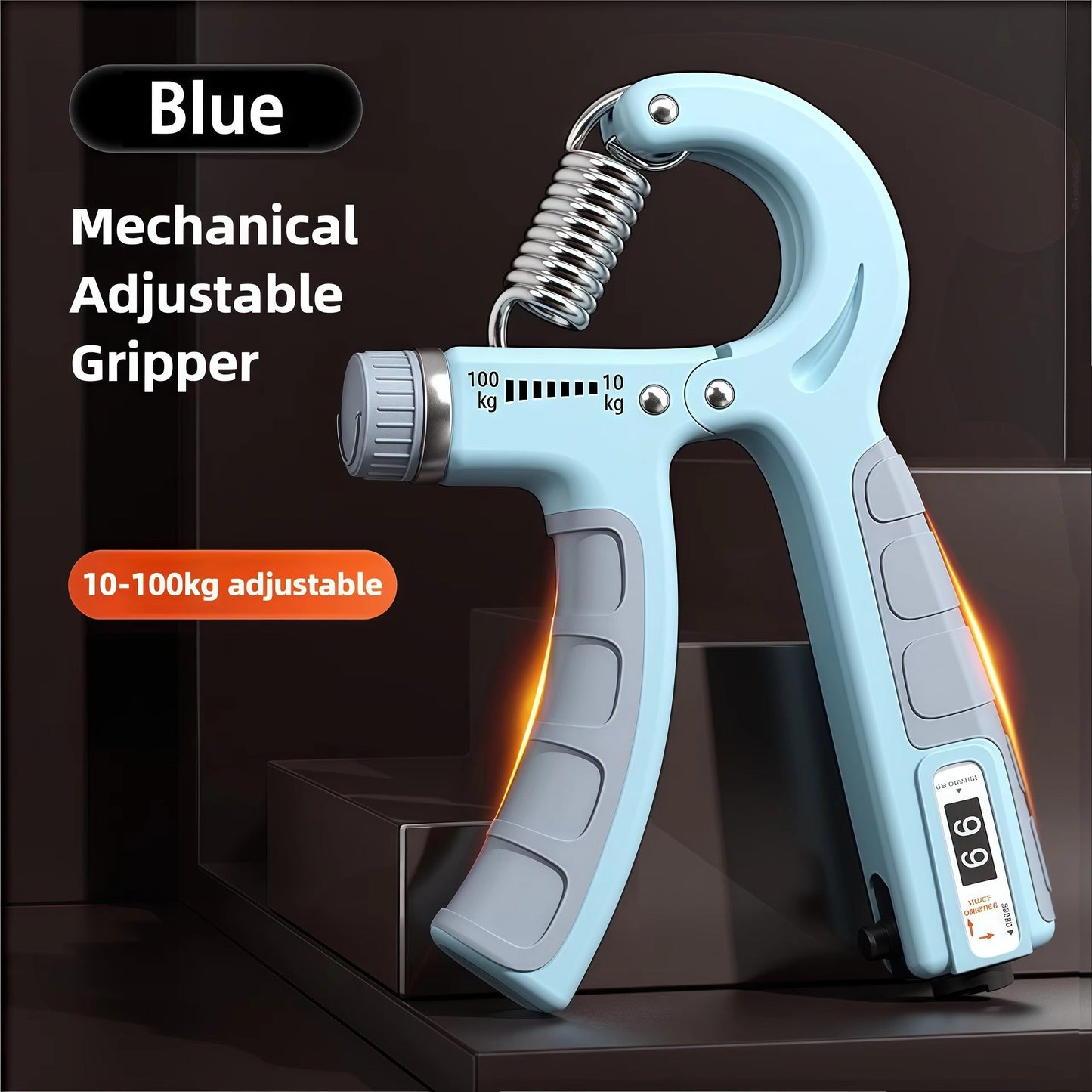 Adjustable Hand Gripper Exerciser with Counter Anglic