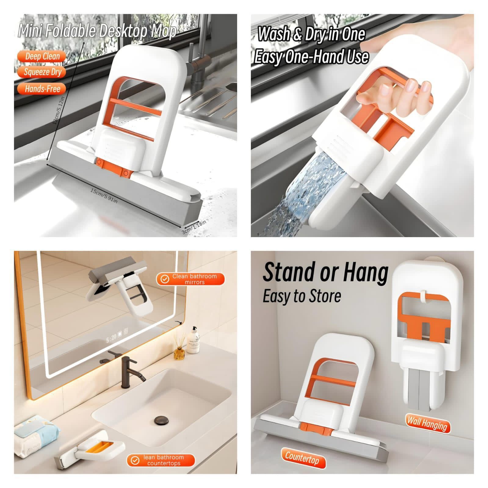mini foldable sponge mop