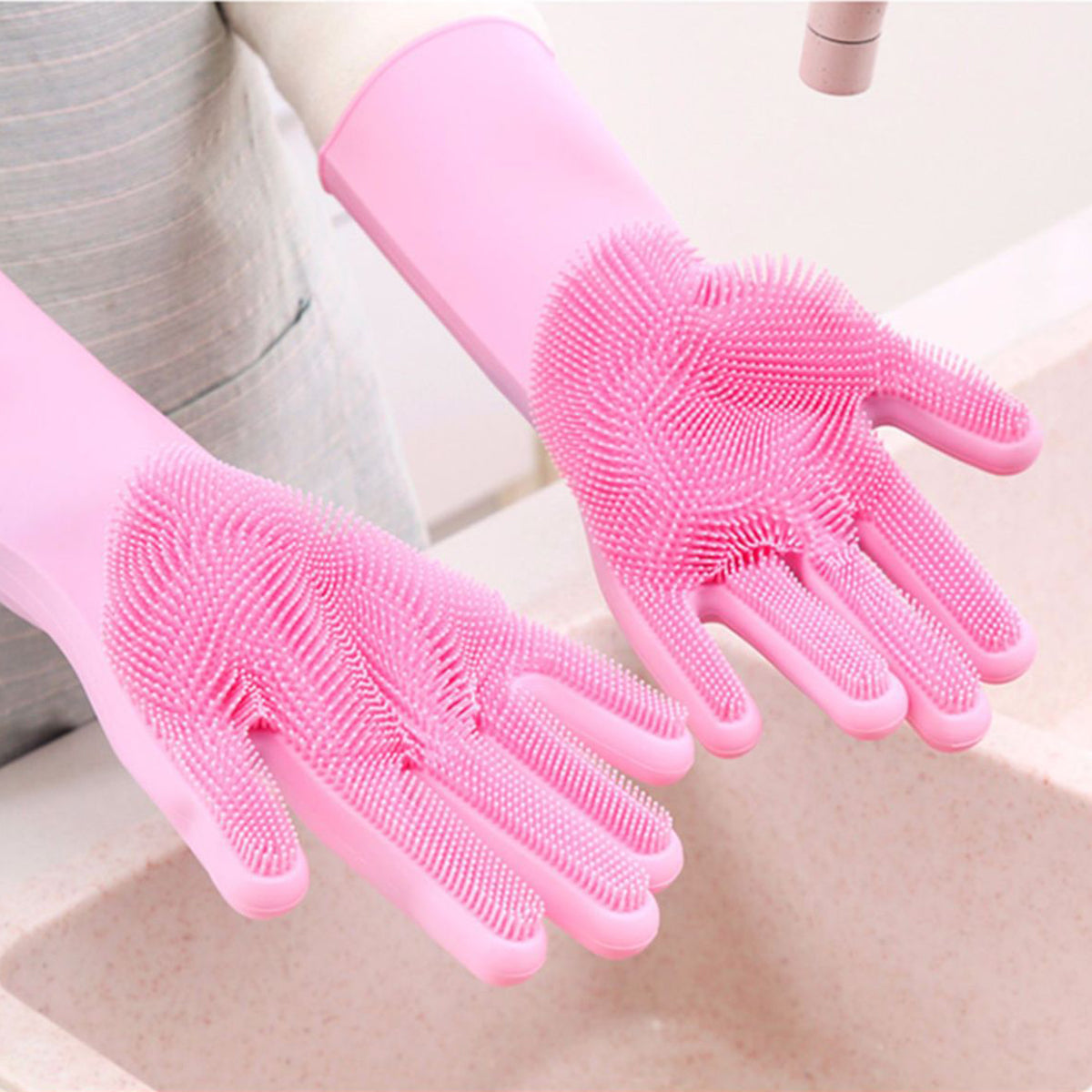 2pcs – Silicone Washing Gloves Anglic